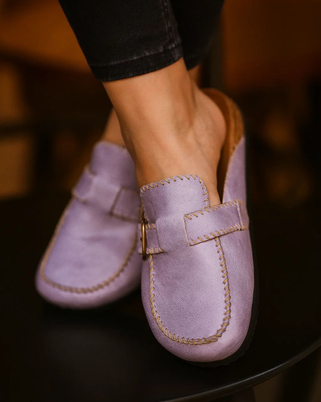 Women Natural Leather Mule