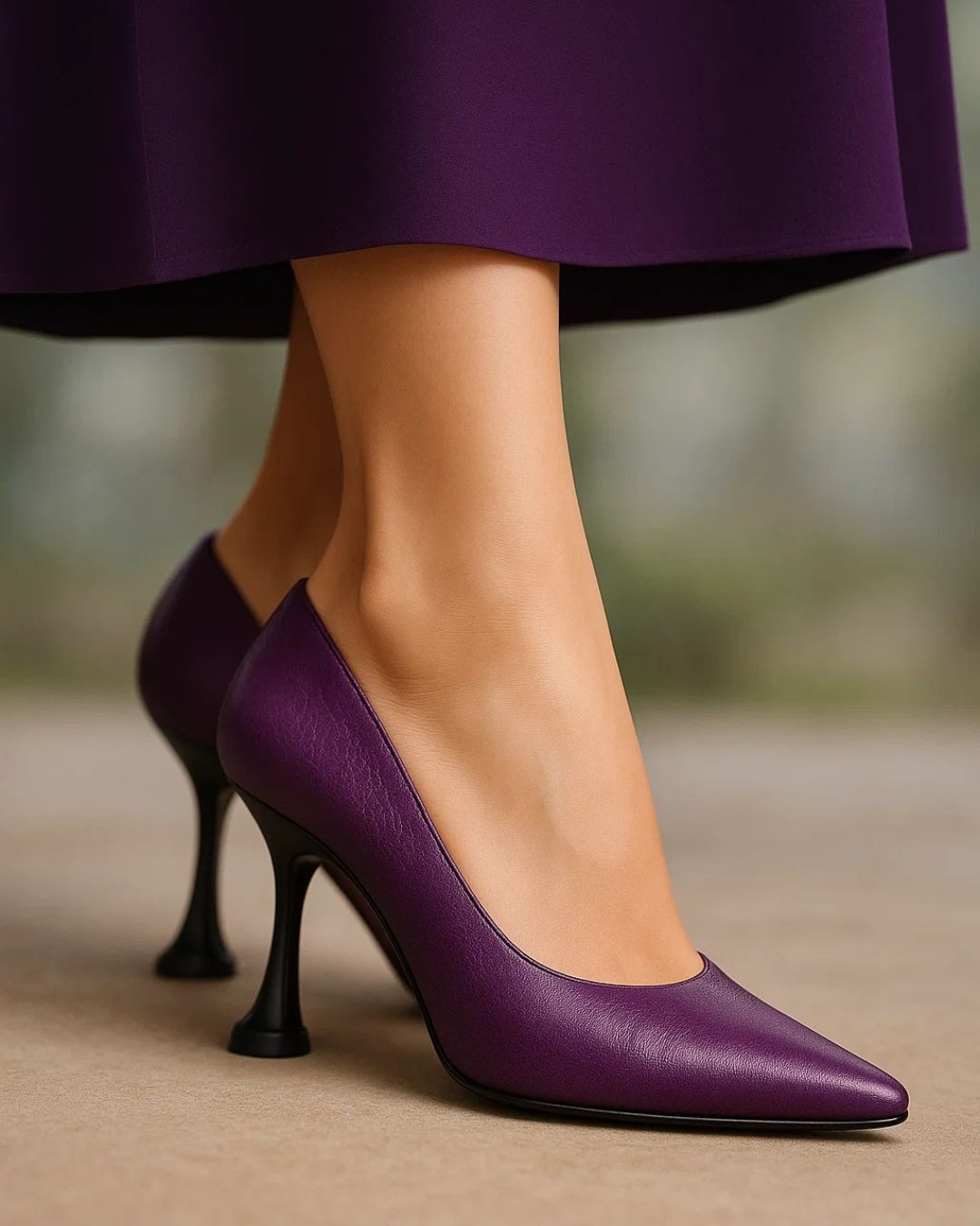 Women’s Heels Vintage Hand-Painted Patina